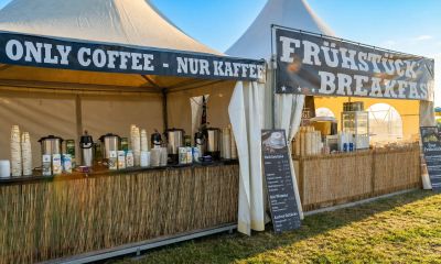Frühstücks- und Cateringstand beim Festival Rock am Ring